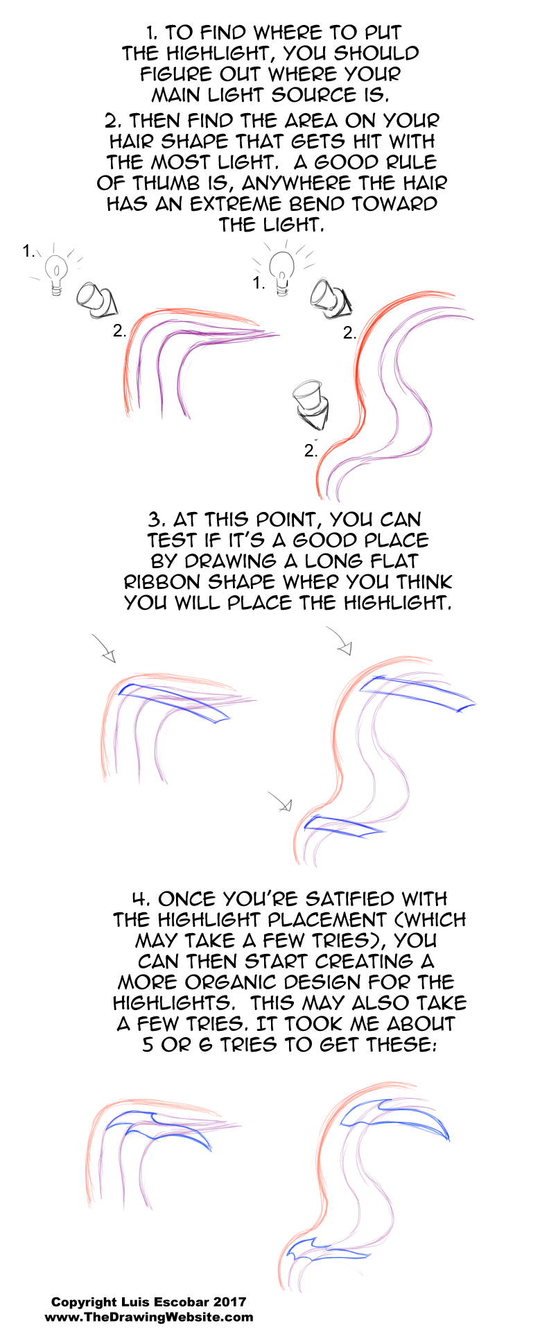 where to place highlights